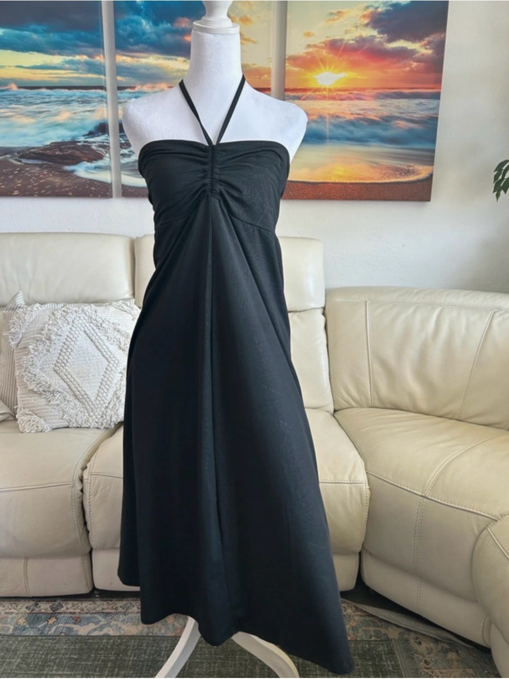 Reel Legends Black Strapless Halter Dress